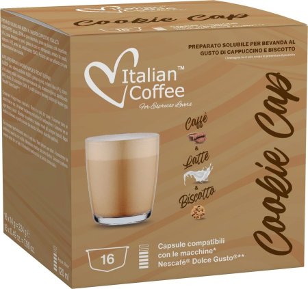 كبسولات ايطالين كوفي لاتية كوكي